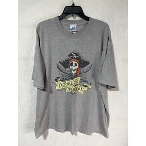 Vintage Disneyland Resort Pirates of the Caribbean Gray Shirt Size XXL